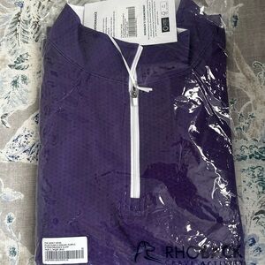 Rhobach Men’s XL “the don’t mess plum purple/mauve performance quarter zip”.